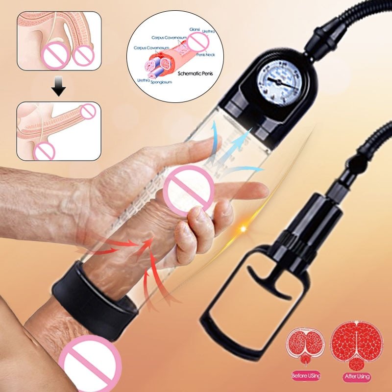 Penis Pump Dick Enlargement Penis Extender Male Masturbator Sex Shop Penile Enlarger Vacuum Pump Sex Toy For Men Adult Sexy Toys